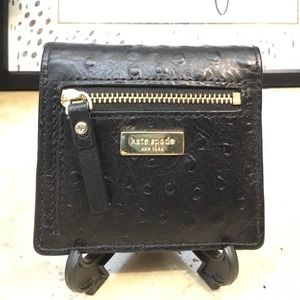 Kate Spade Bow Ostrich Leather Fold Wallet Serenade Valencia Road